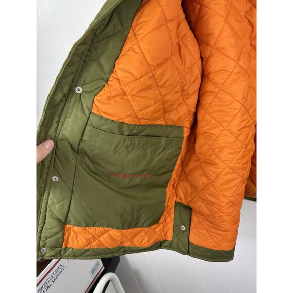Robert Graham Quilted Jacket Green Size XL NWT Collared Preppy Outdoor Lagenlook - Picture 11 of 15